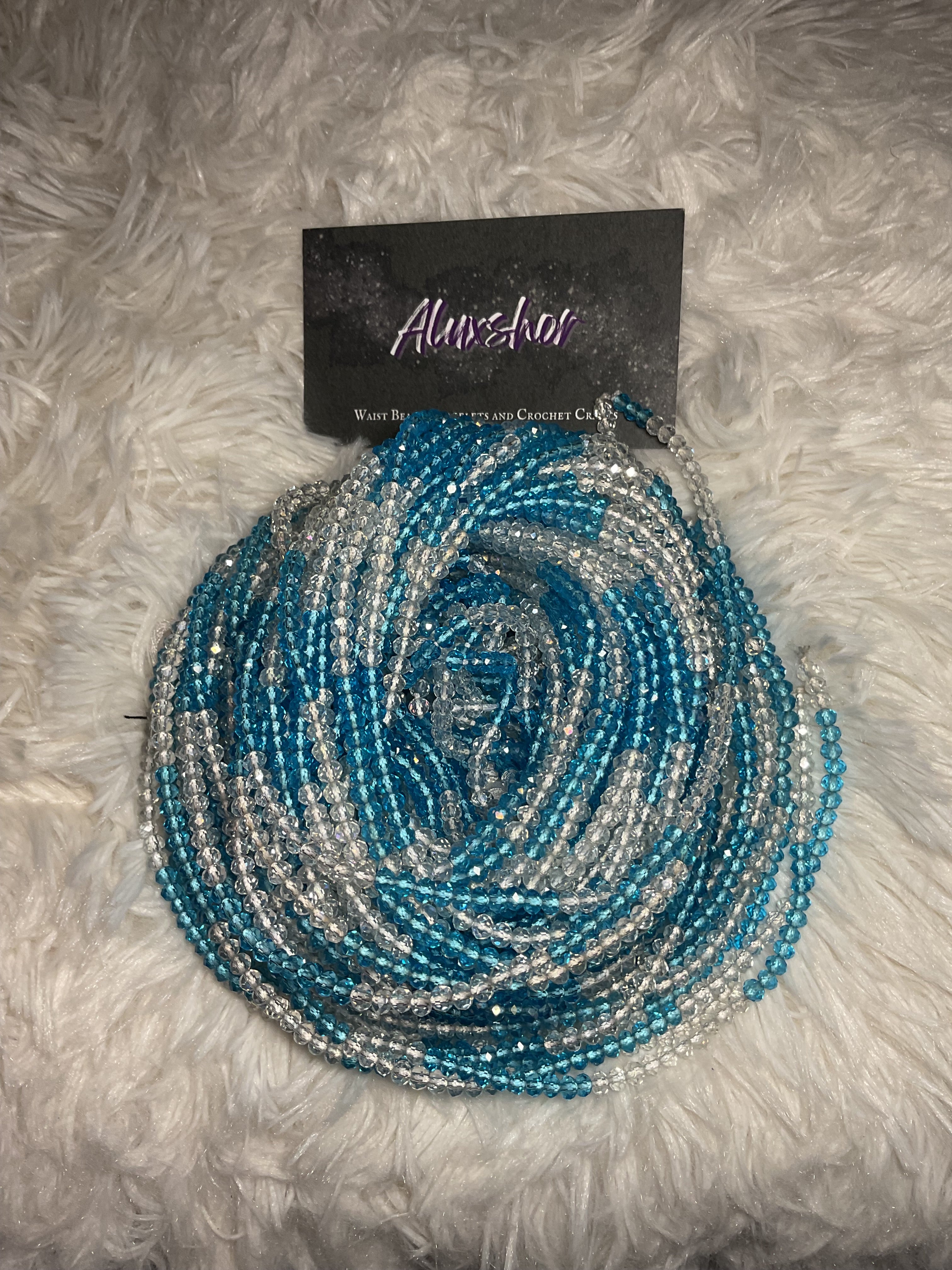 Clear/Blue beads