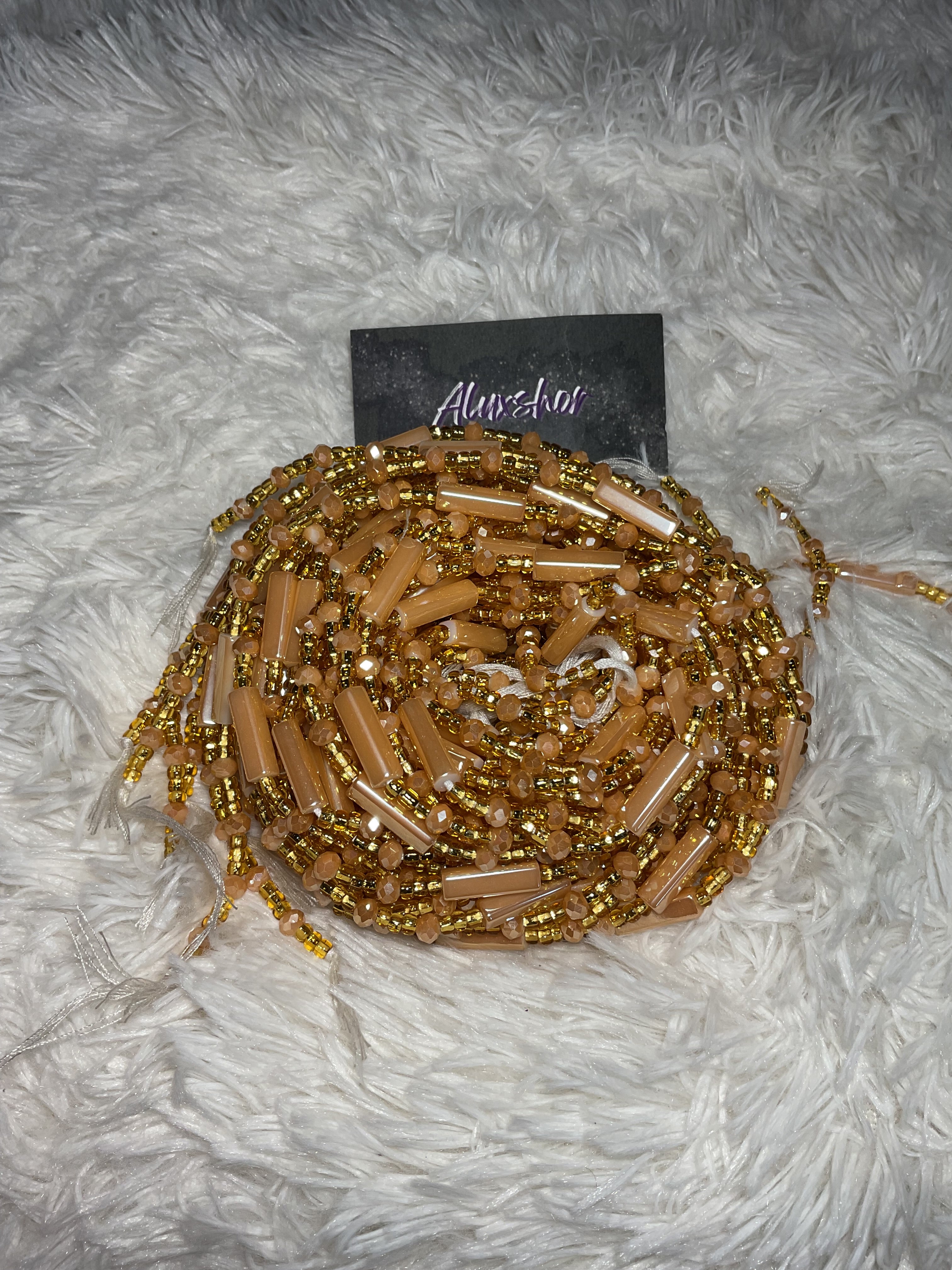 Rose gold stone beads