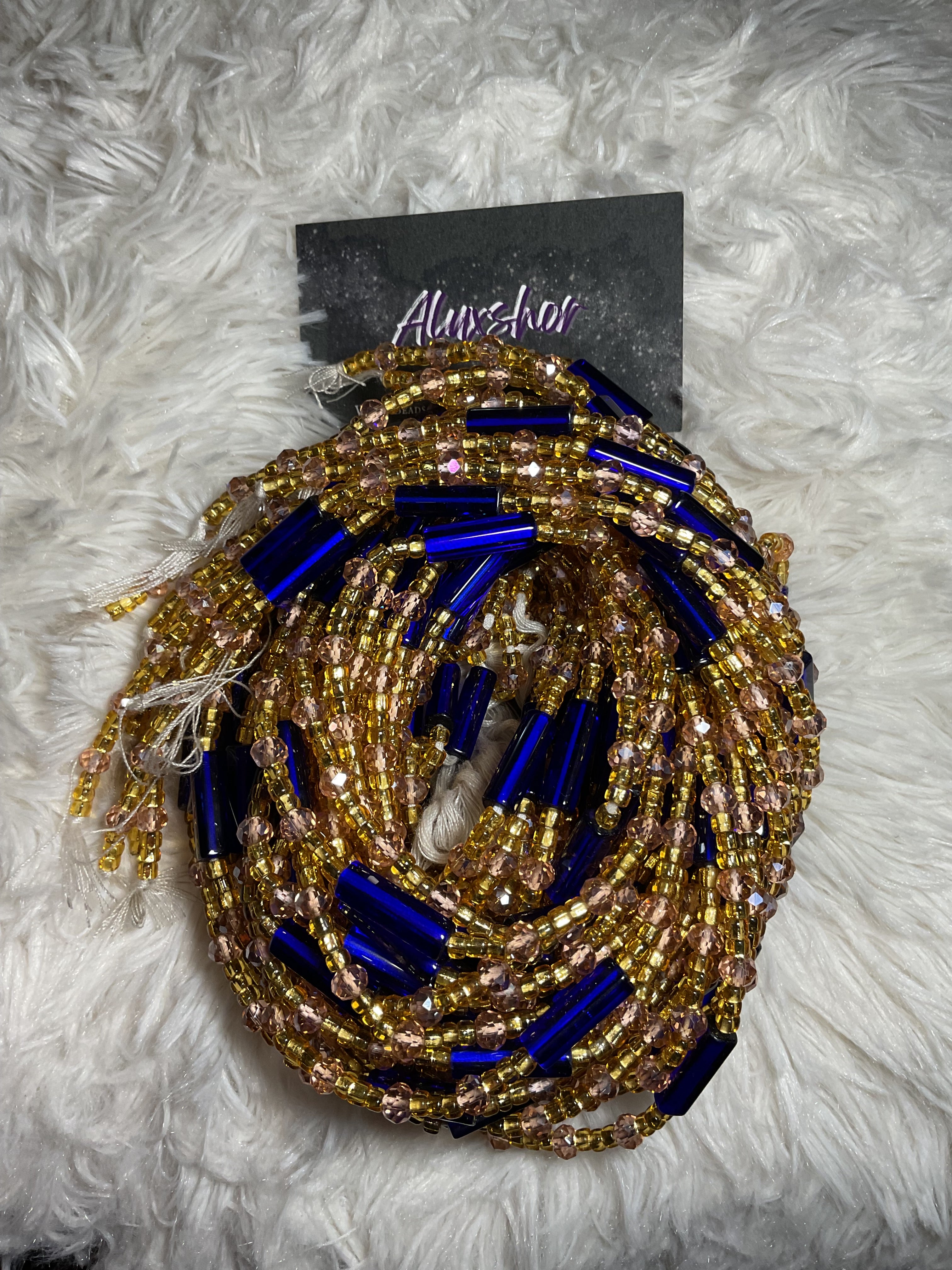 Blue stone beads