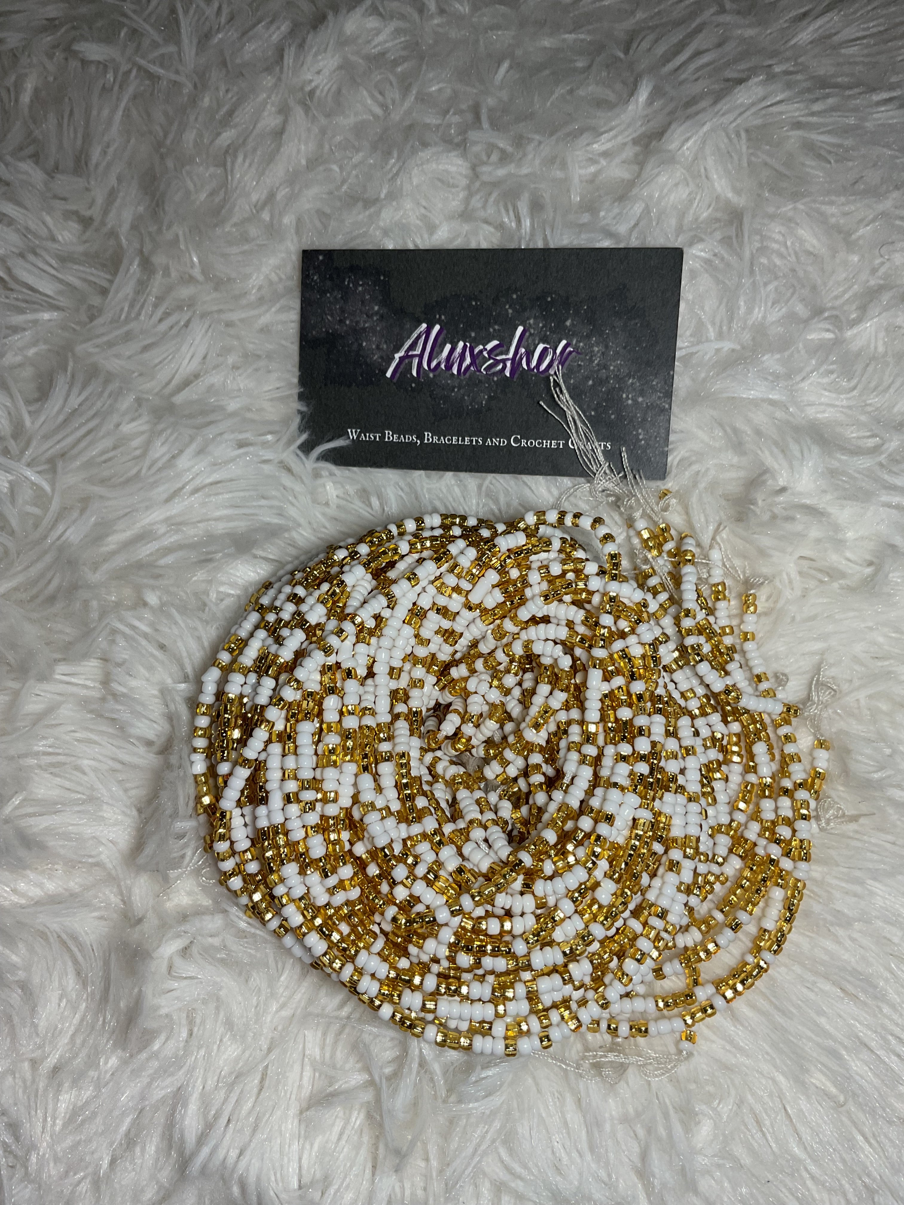 White/Gold sprinkle beads