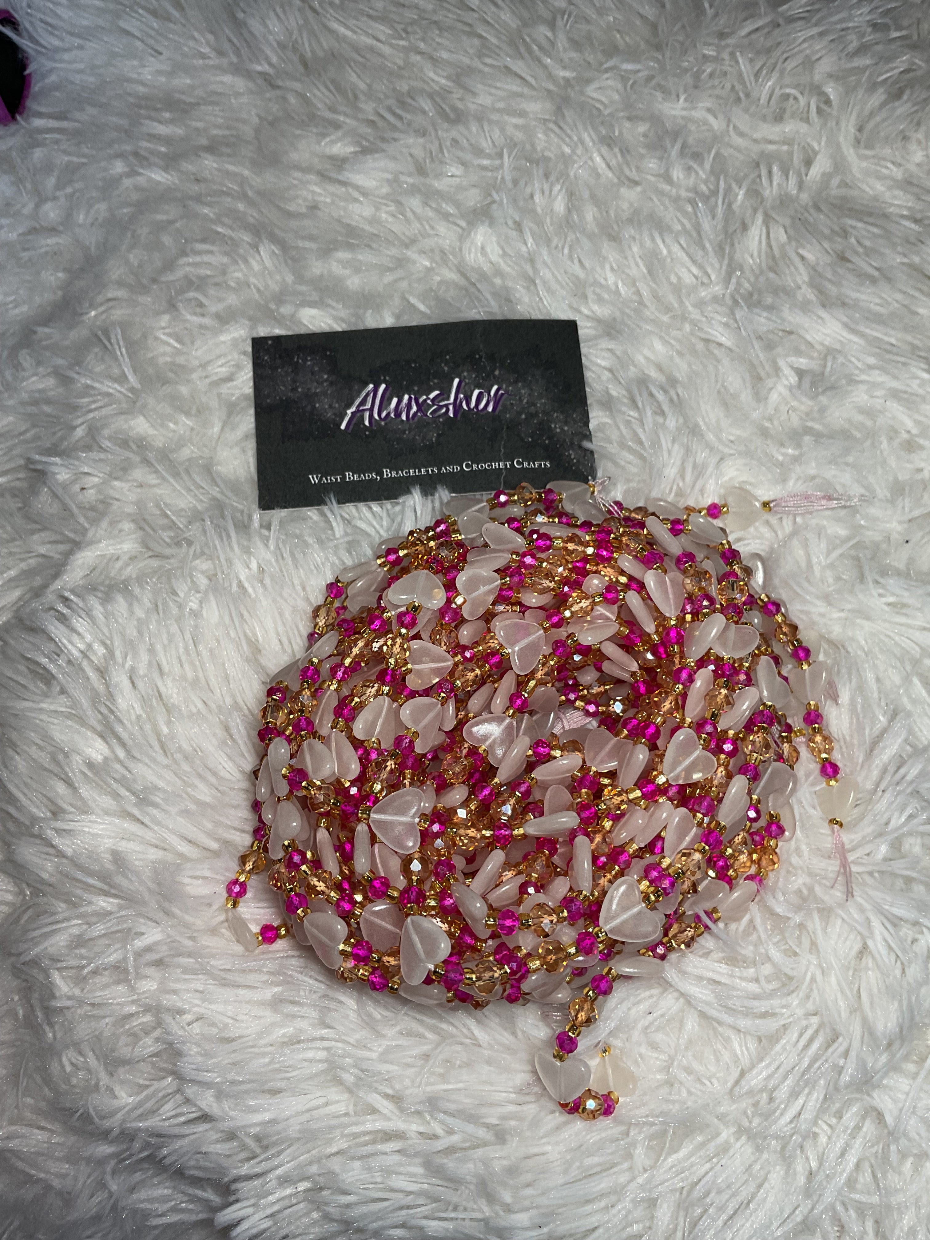Love on Me glow in the dark pink beads