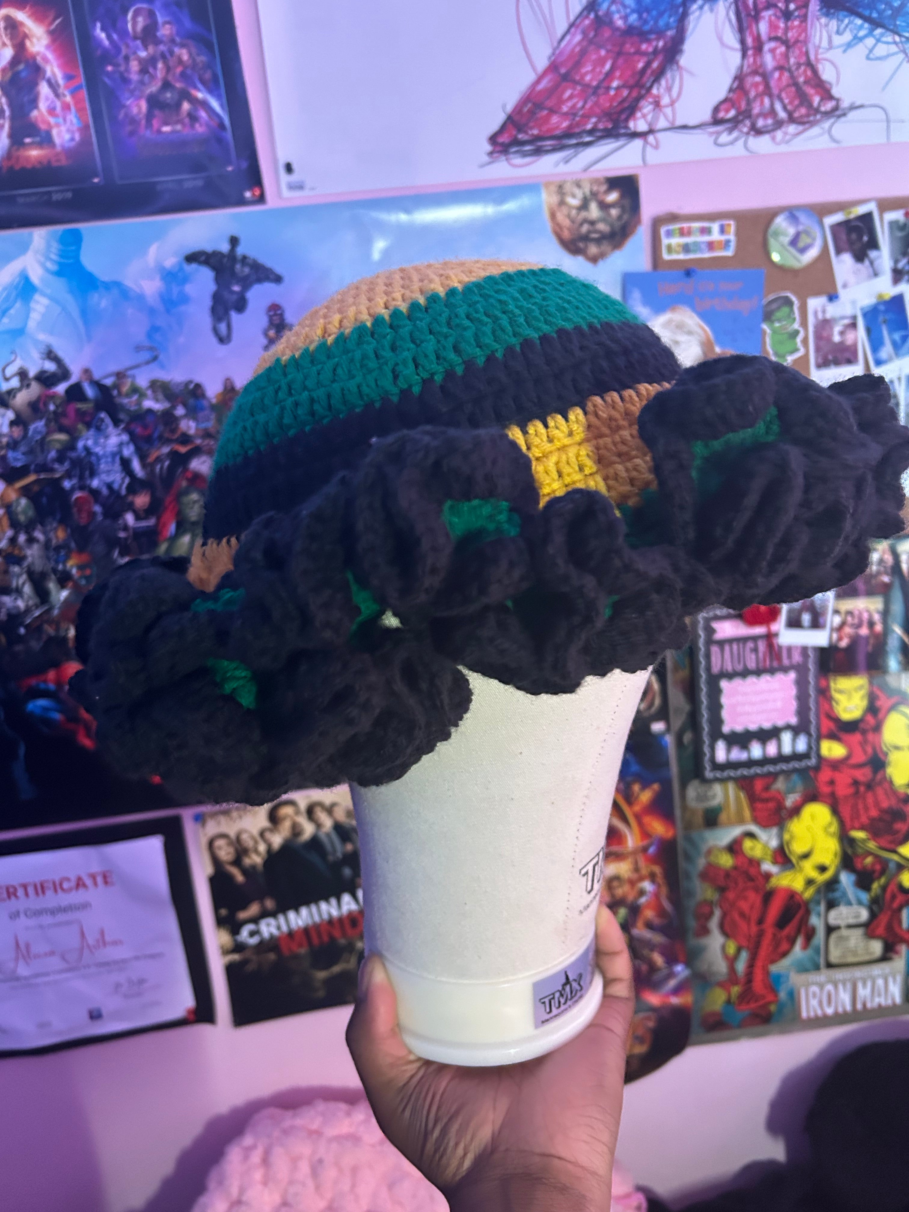 Jamaica themed Ruffle Hat