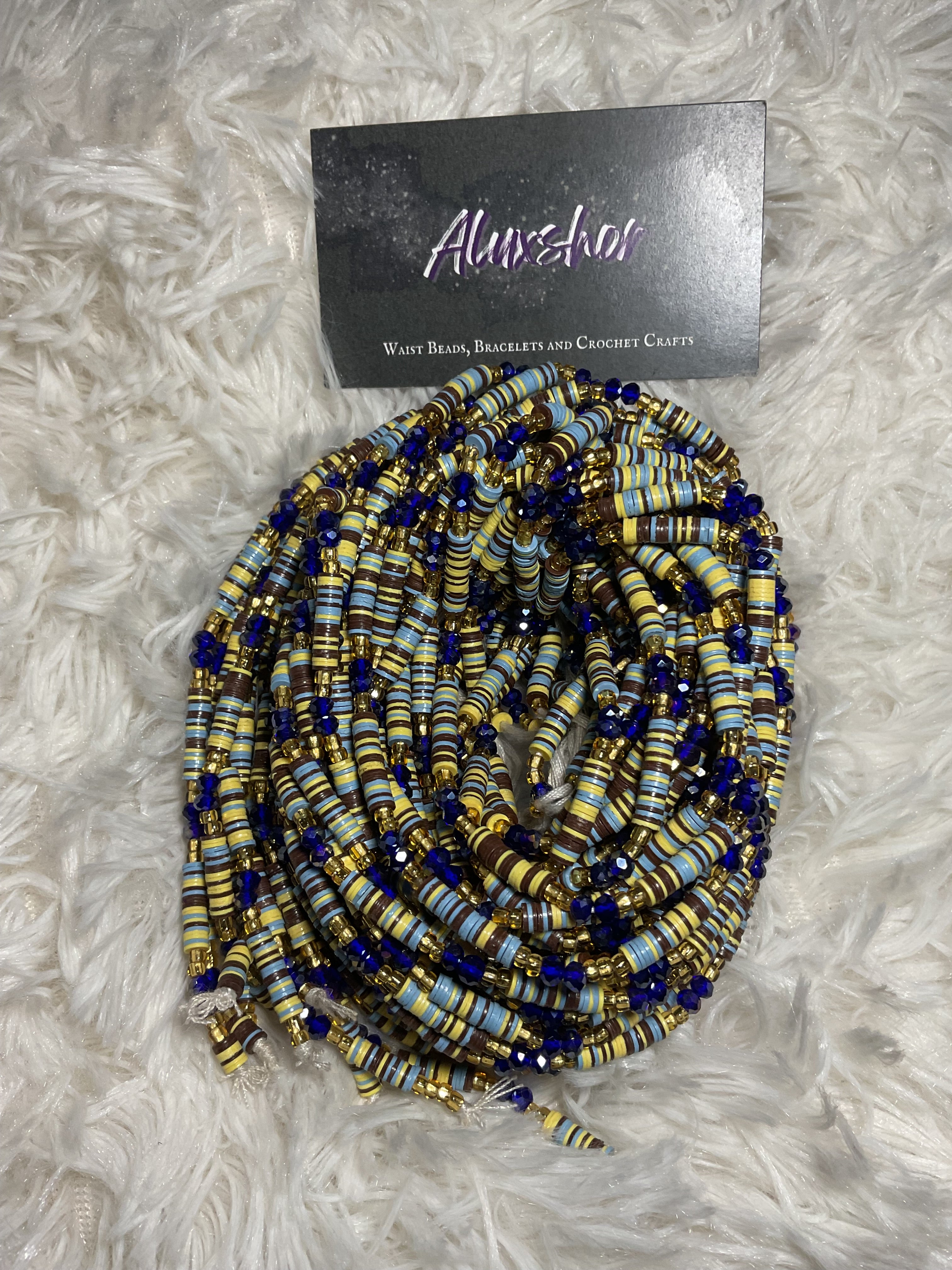 Blue Kente Beads