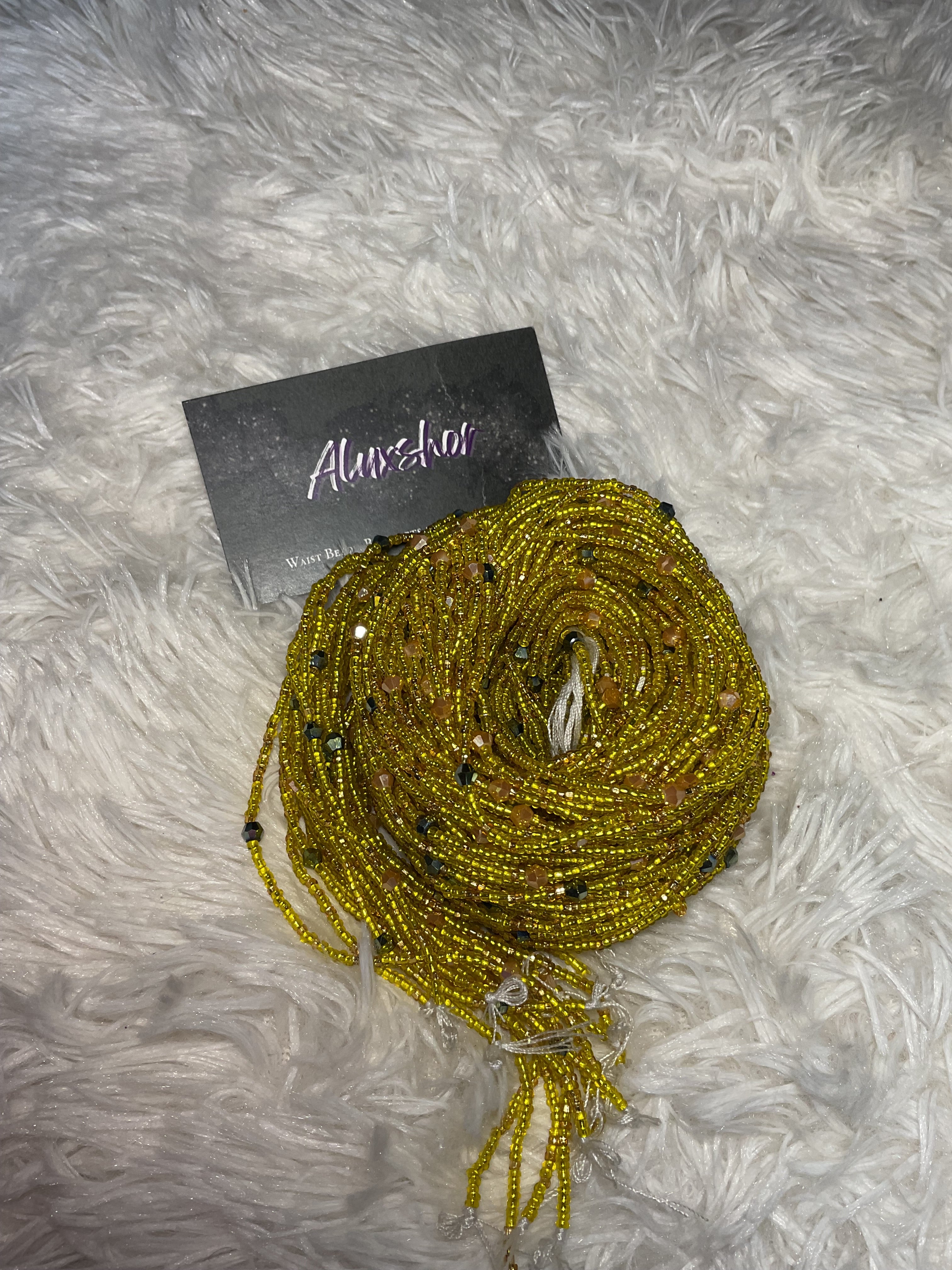 Yellow gold gem sprinkle beads