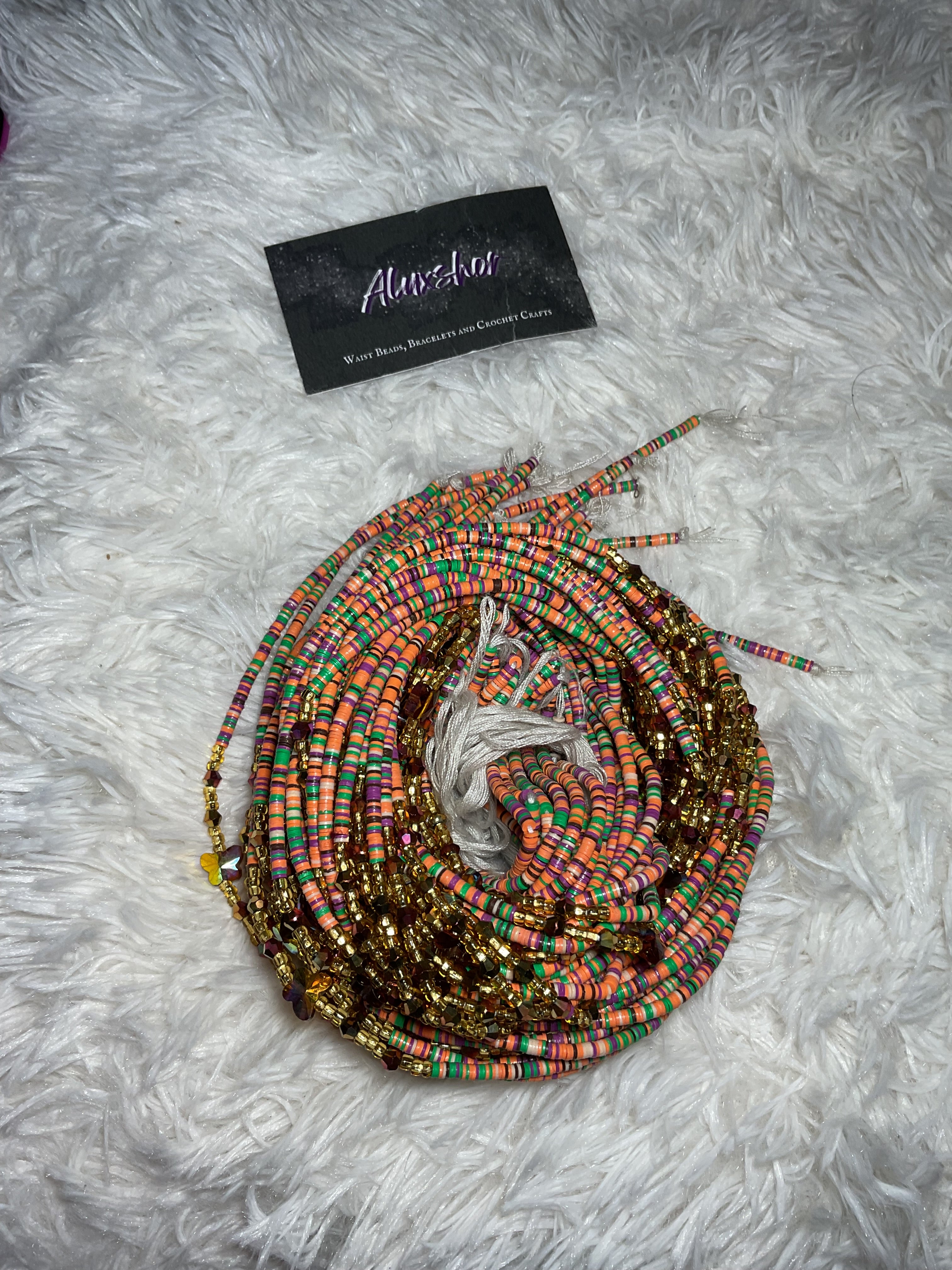 Kente butterfly beads