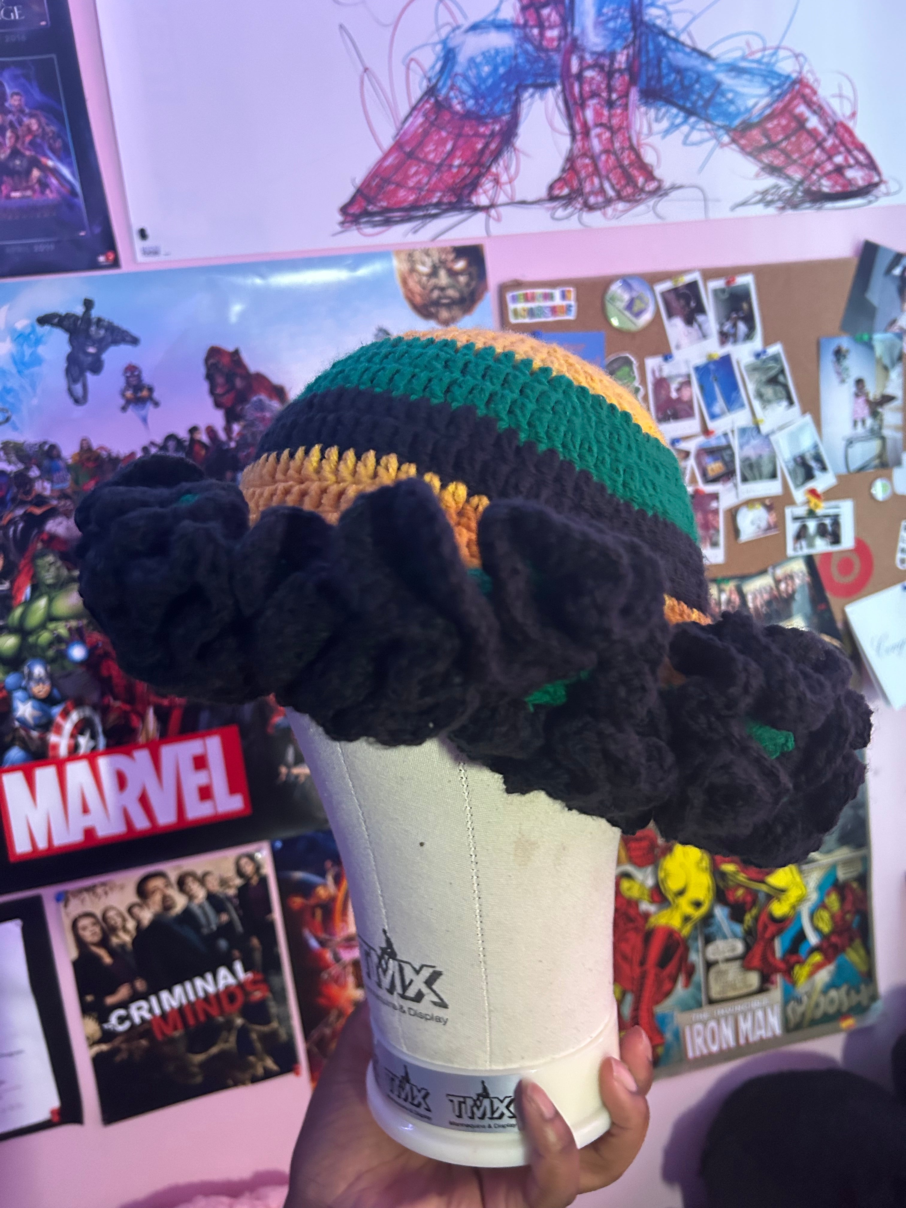 Jamaica themed Ruffle Hat