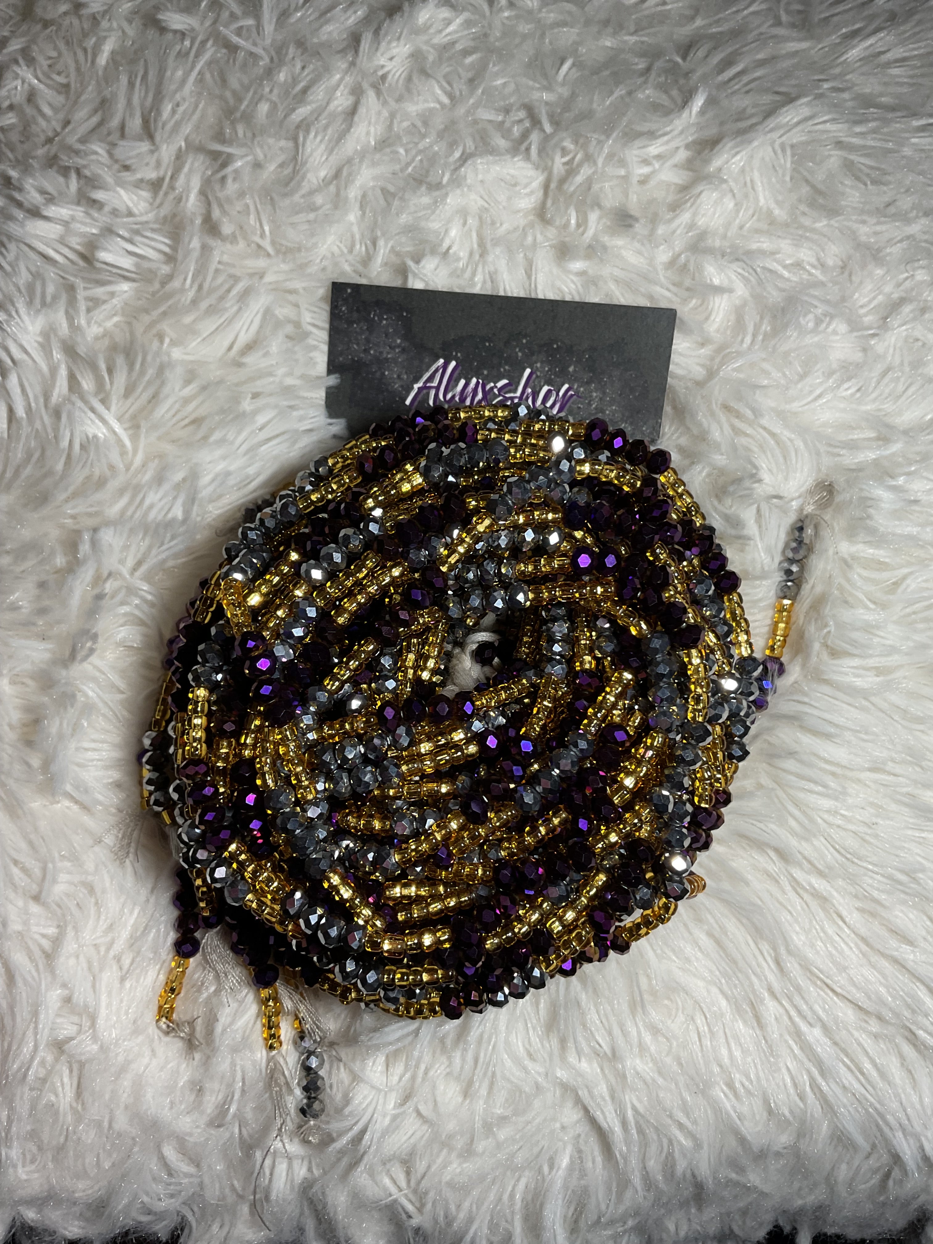 Purple and silver dream beads