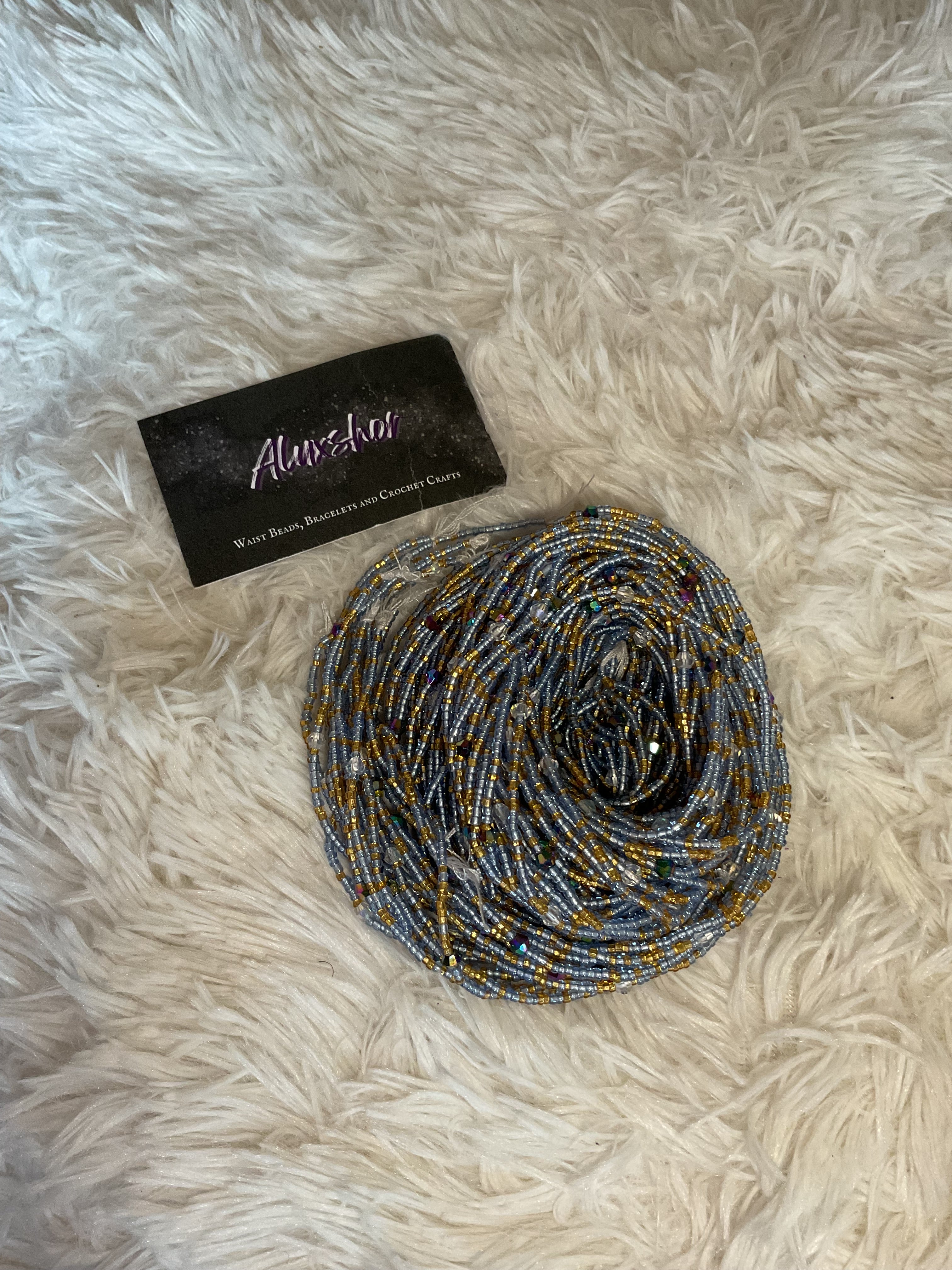 Gray sprinkle beads