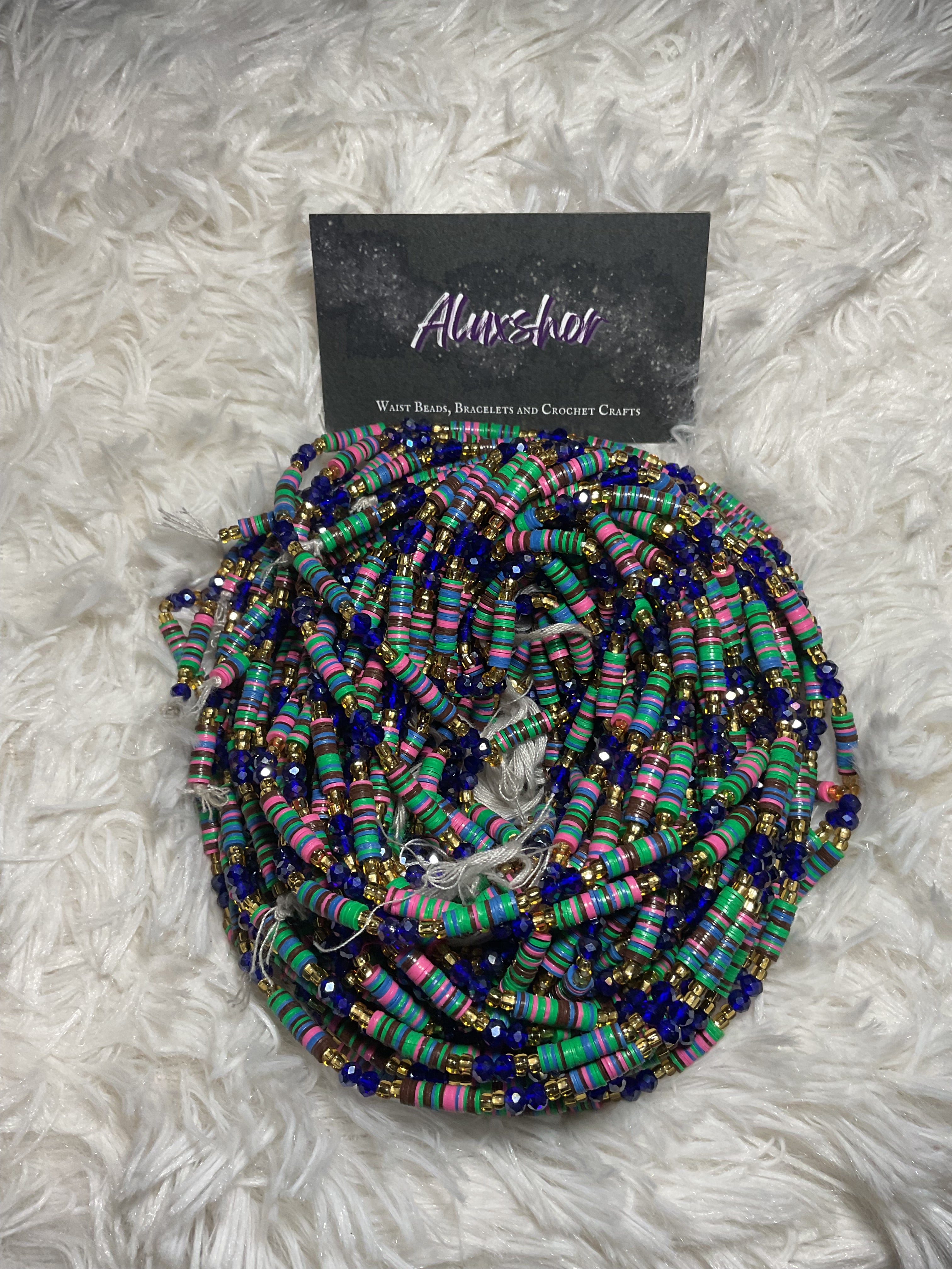 Green Kente Beads
