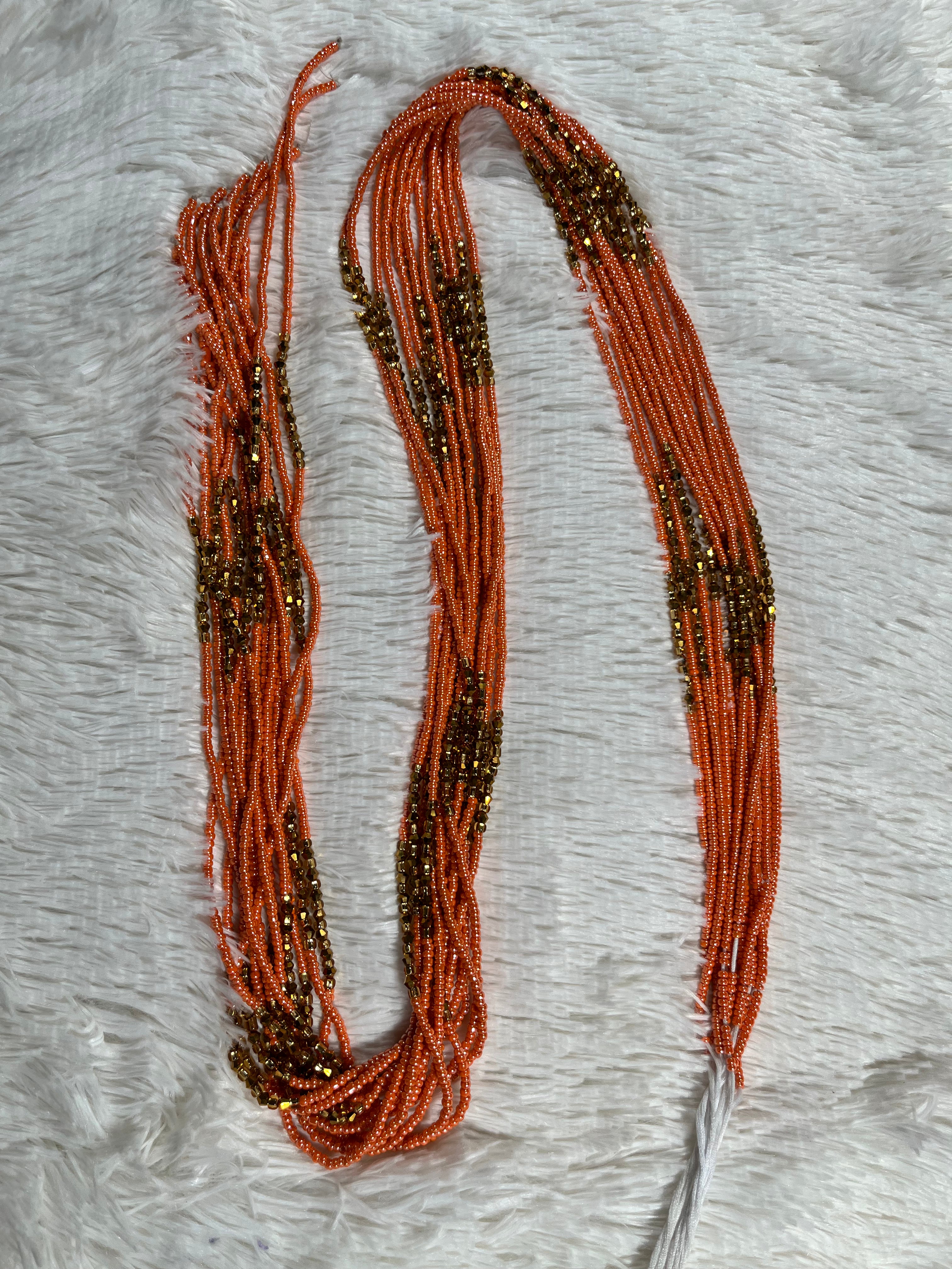 Peach Gemmed Beads