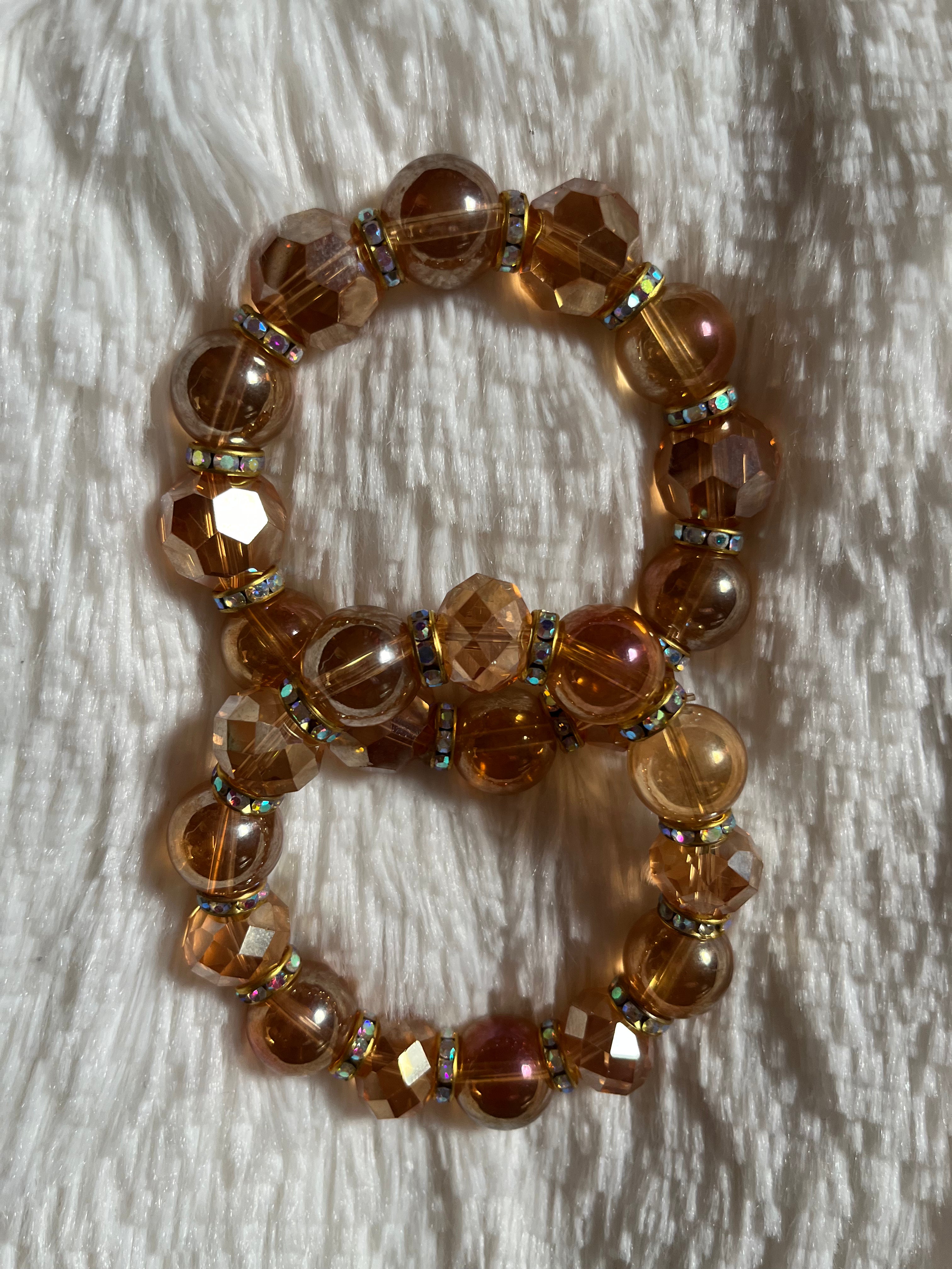Rose gold crystal bracelets