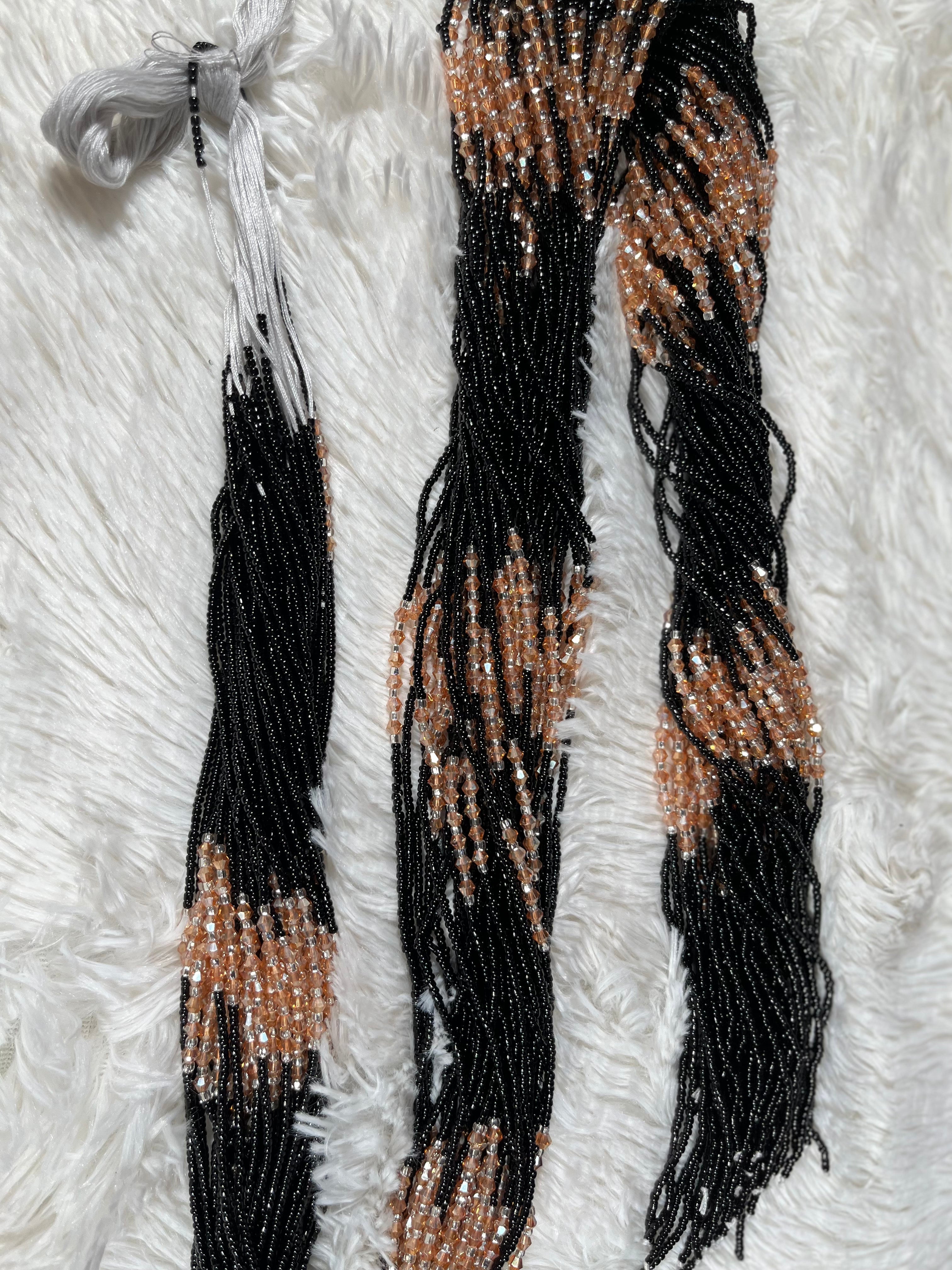 Black Gemmed Beads