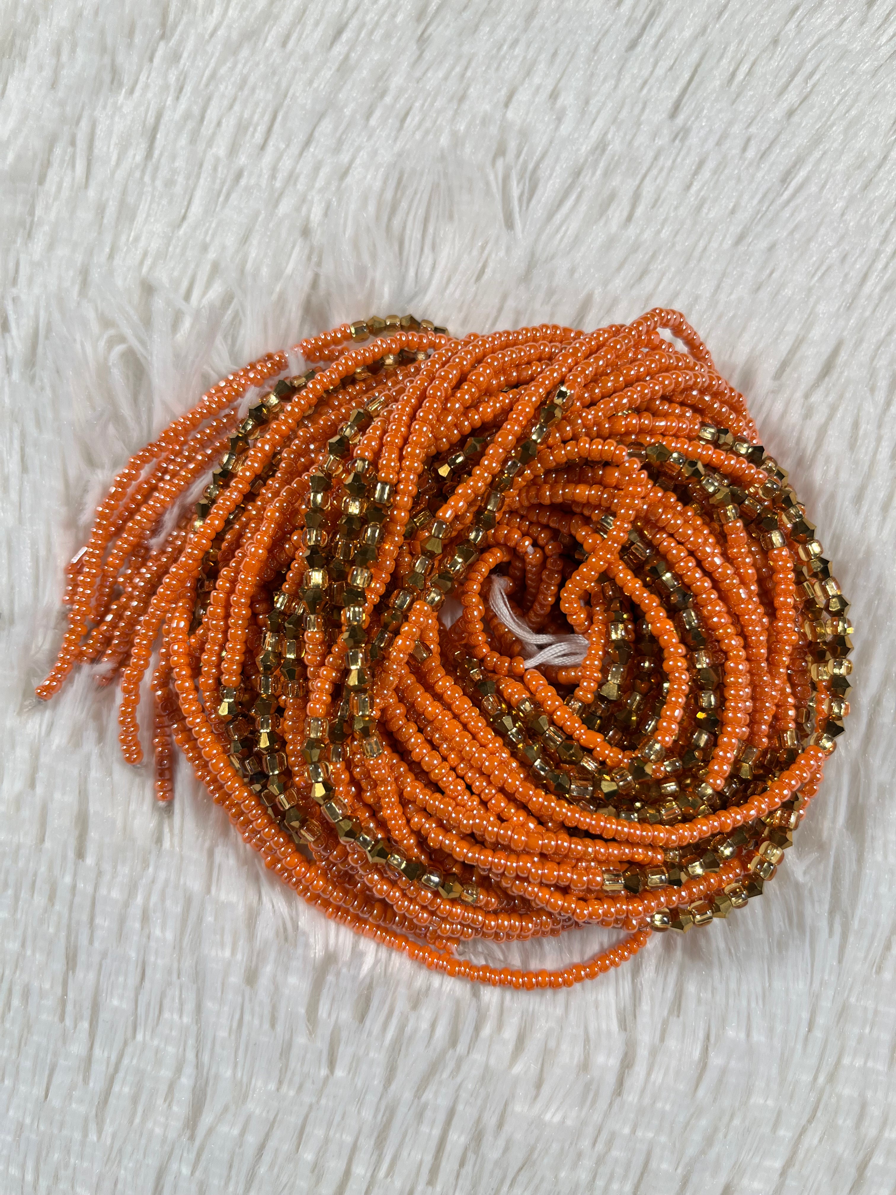 Peach Gemmed Beads