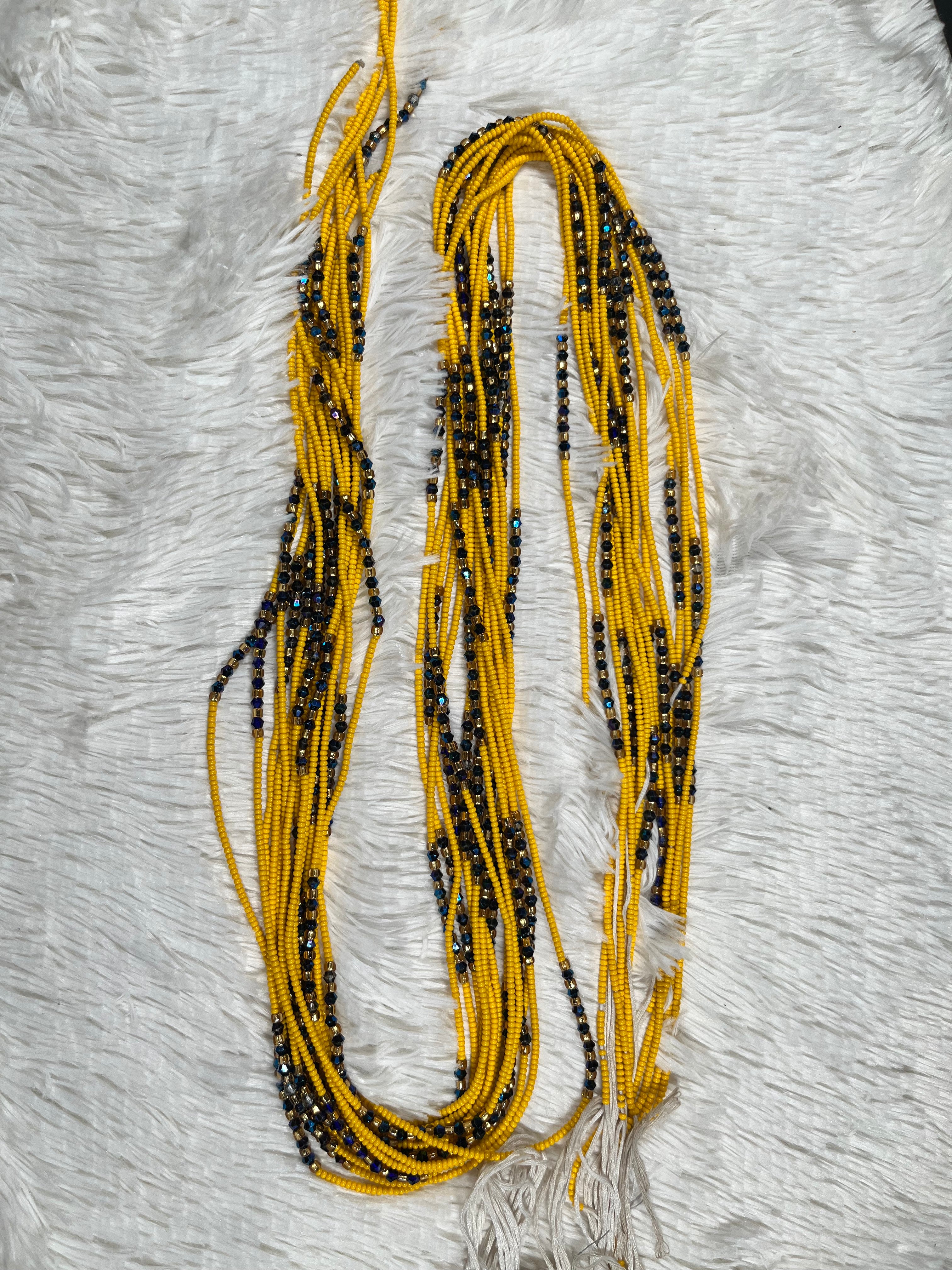 Yellow Gemmed Beads